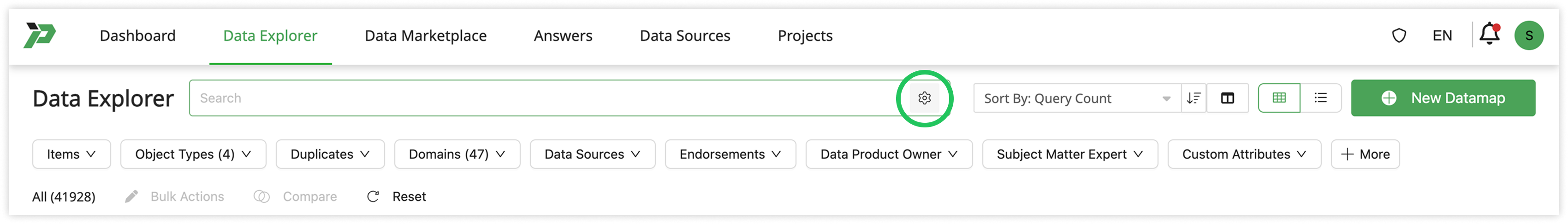 Advanced Search View