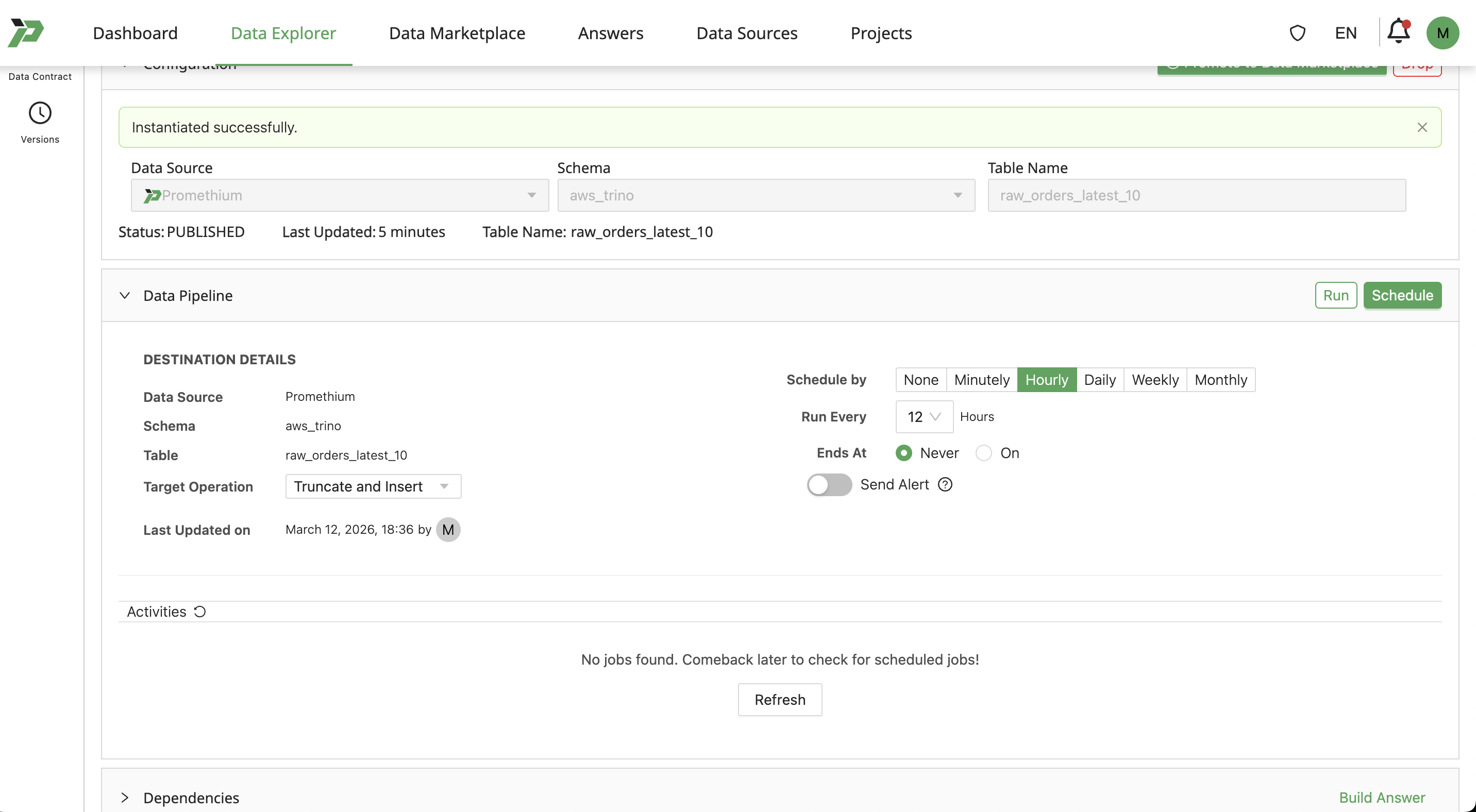 Schedule a Data Pipeline